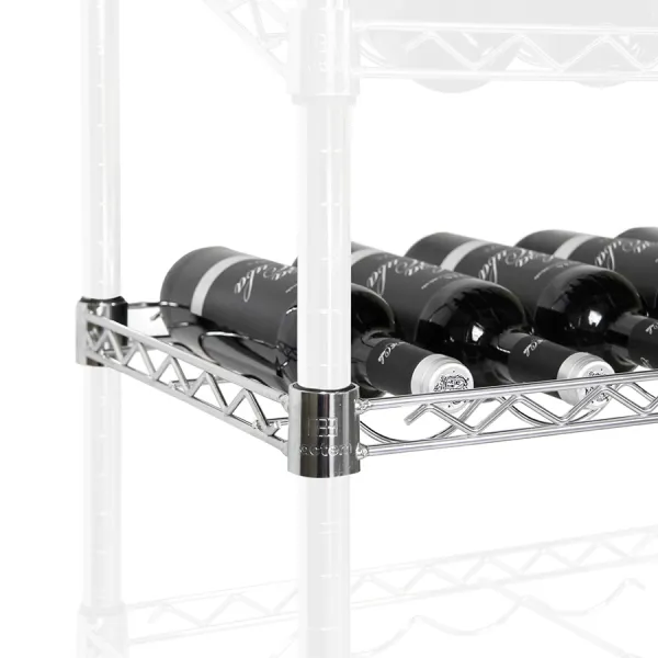 Verchromtes Flaschenregal Horizontal