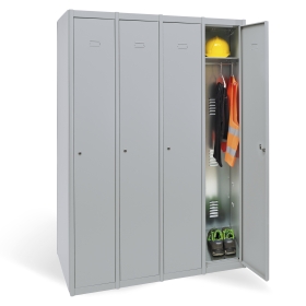 Metallspinde LockerPro – 1 Tür, 4 Spindkörper